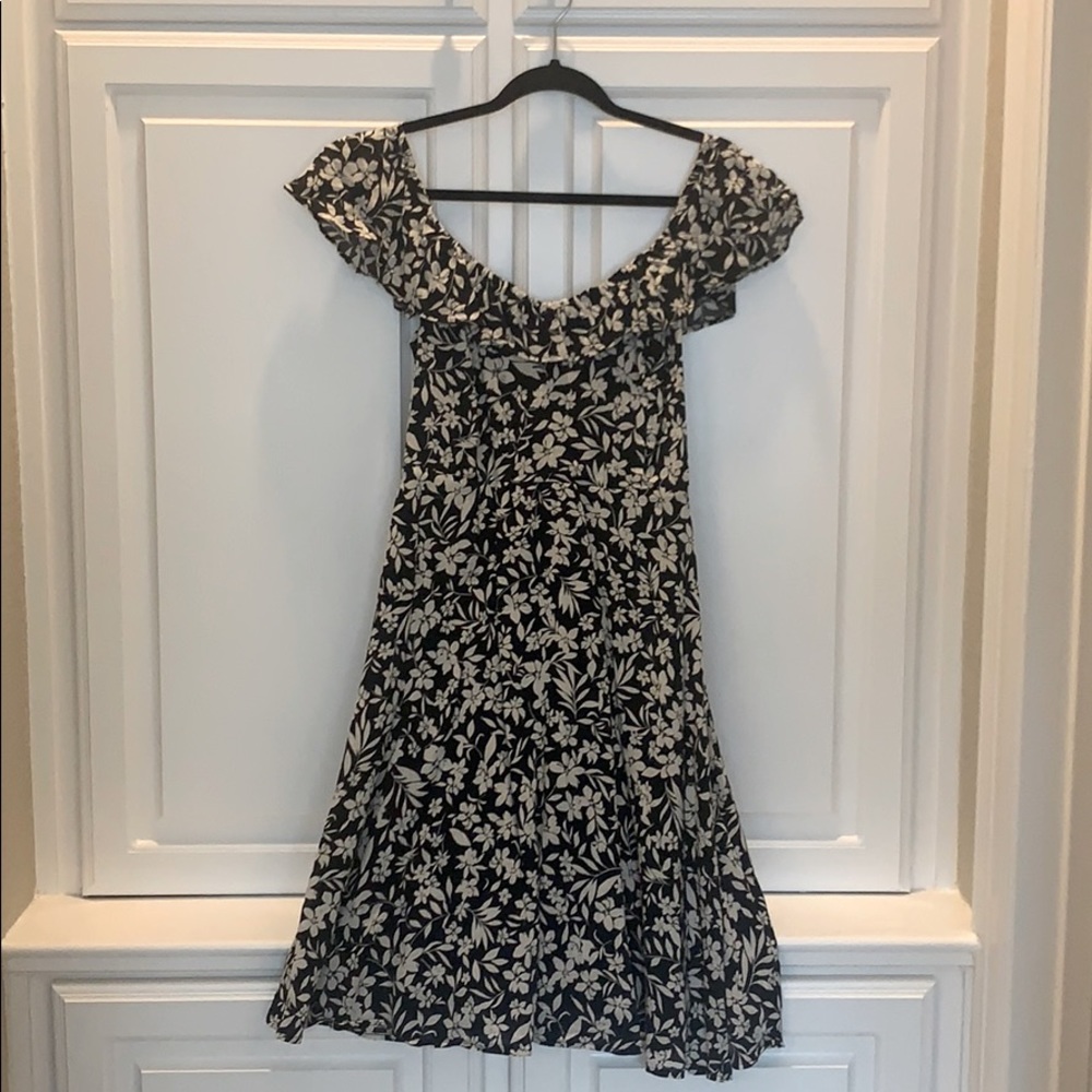 Black Floral Sundress - M